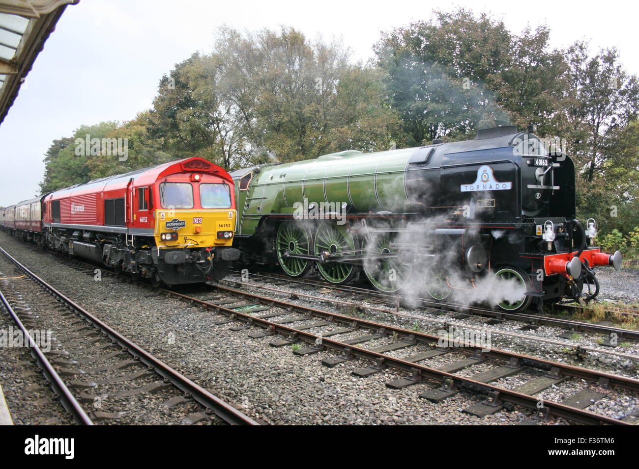 Tornado 60163 steam locomotive train hi-res stock photography and