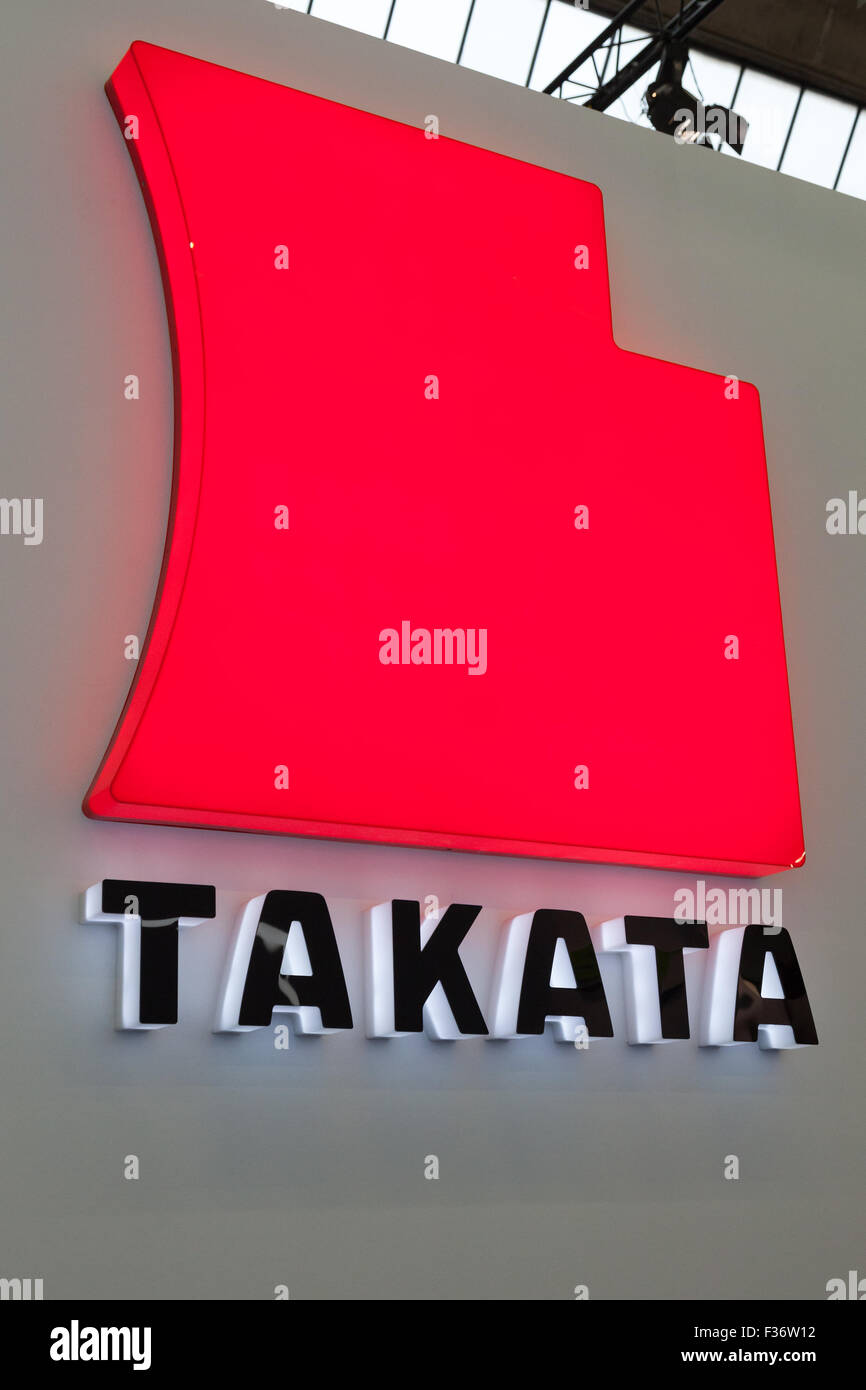 Takata Corporation Logo at the IAA International Motor Show 2015 Stock Photo