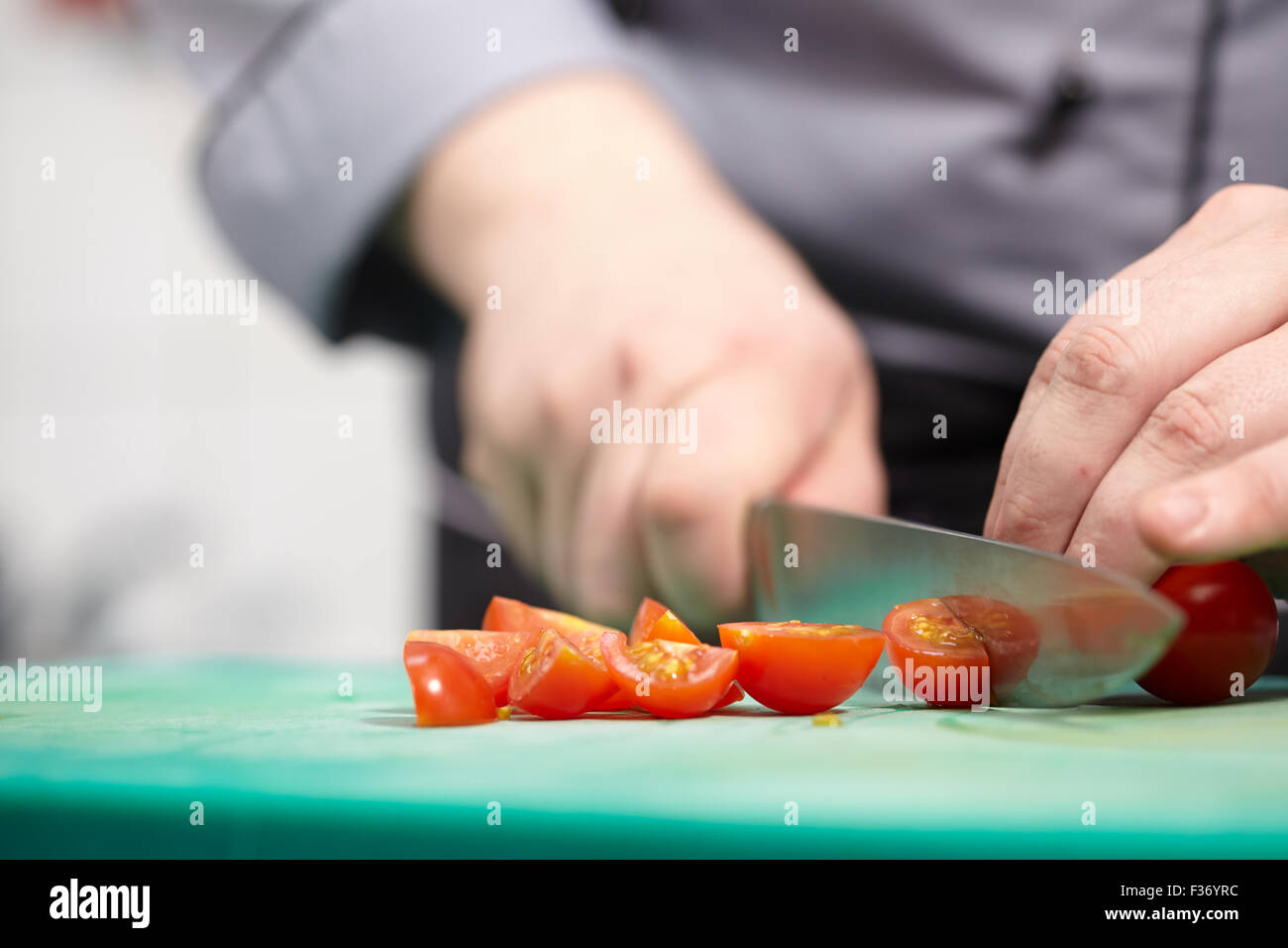 Cook chopped tomatoes Stock Photo Alamy