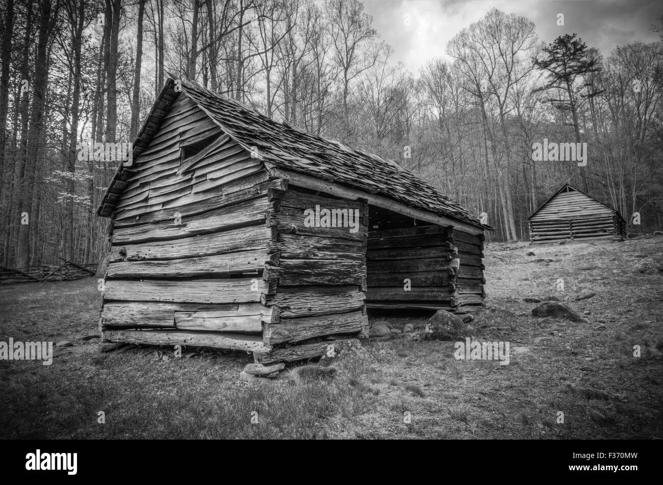 Barns in the Great Smoky Mountains National Park Stock Photo