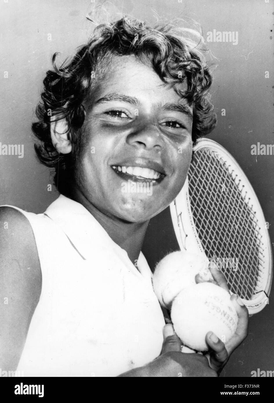 Dec. 21, 1974 - 12-years-old Aborigine Girl looks like London Prospect: A12-years-old Aborigine girl called Yvonne Goologong is being hailed in Australia as a future Wimbledon tennis champion. Top coaches are saying that she will be the next Margaret Smith. Yvonne was discovered at the age of nine when she won her first tournament and has now won more titles then she can remember. She has been making her second competition visit to Sydney, during she has won the Manly Junior age title, the under 14 singles, the New South Wales hard-court under 13 singles, and Crowned it by winning thew New Sou Stock Photo