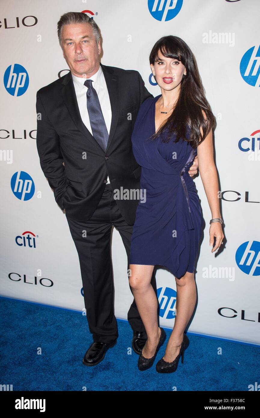 New York Ny Usa 30th Sep 2015 Alec Baldwin Hilaria Baldwin At Arrivals For The Clio Awards 