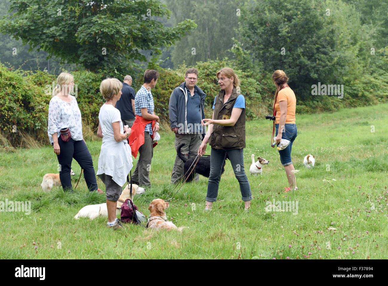 EXCLUSIVE Truffle expert Sabine Hoernicke poses with participants of