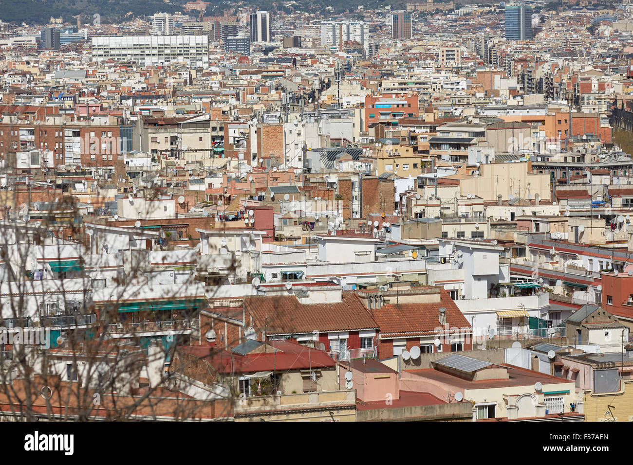 views of Barcelona from the top Stock Photo - Alamy