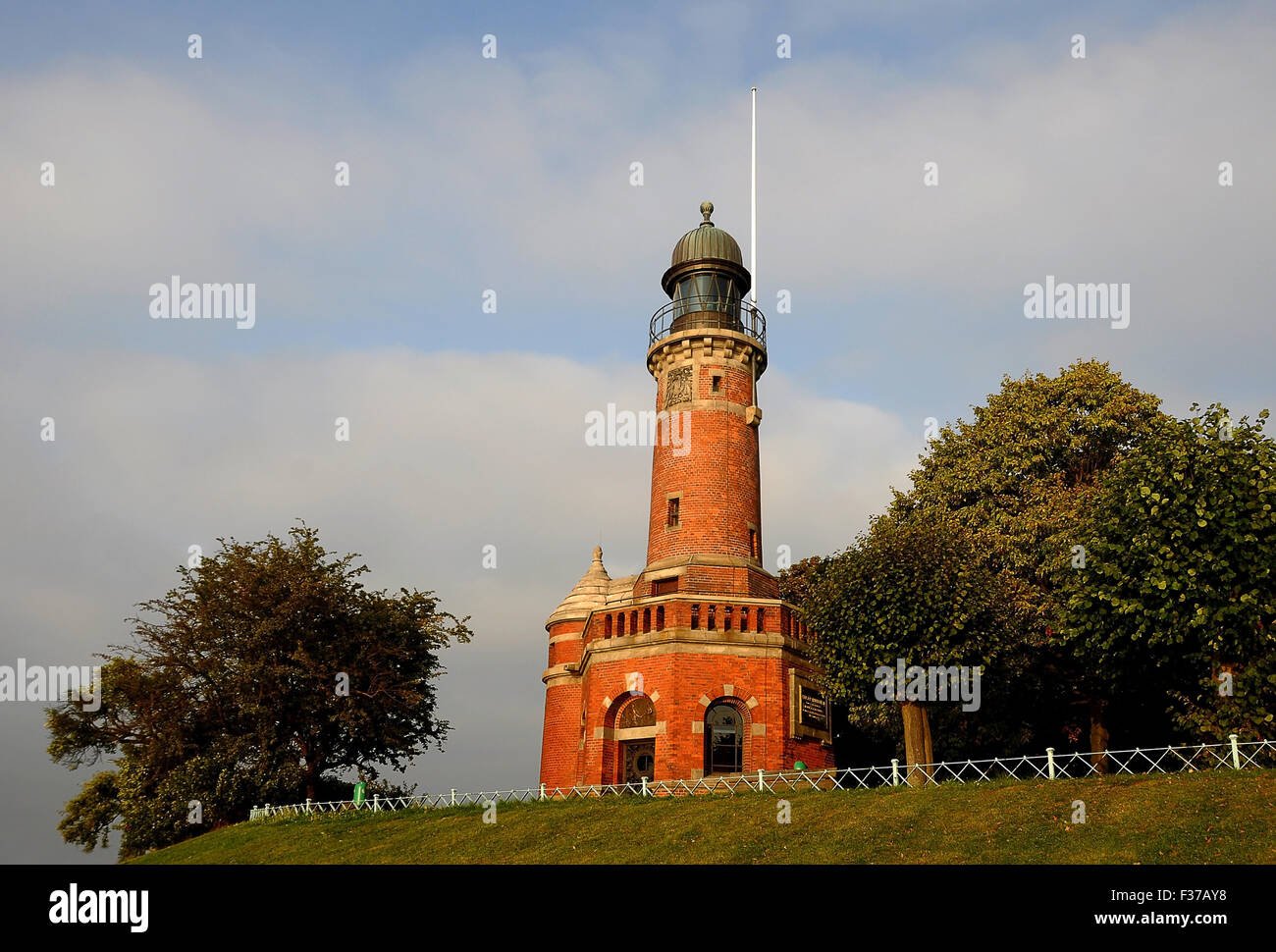 Historic lighthouse, Holtenau, Kiel, Schleswig-Holstein, Germany Stock Photo