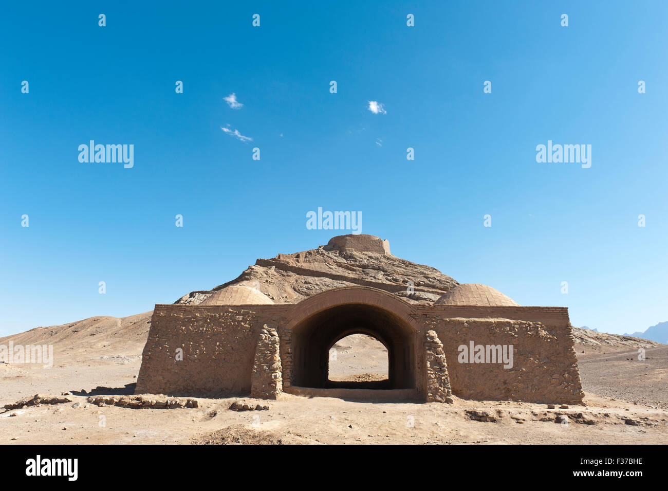 Dakhma, Towers of Silence, place for sky burials, Yazd, Iran Stock Photo