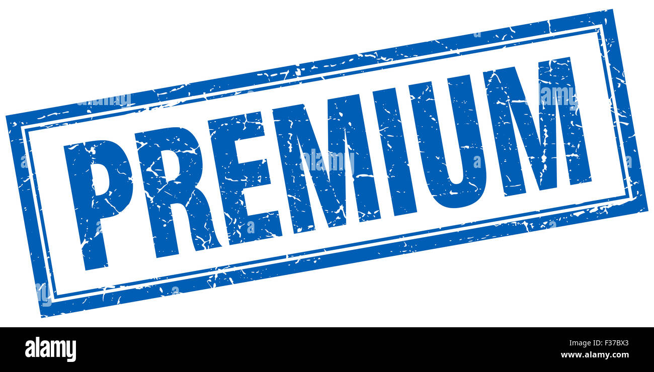 premium blue square grunge stamp on white Stock Photo - Alamy