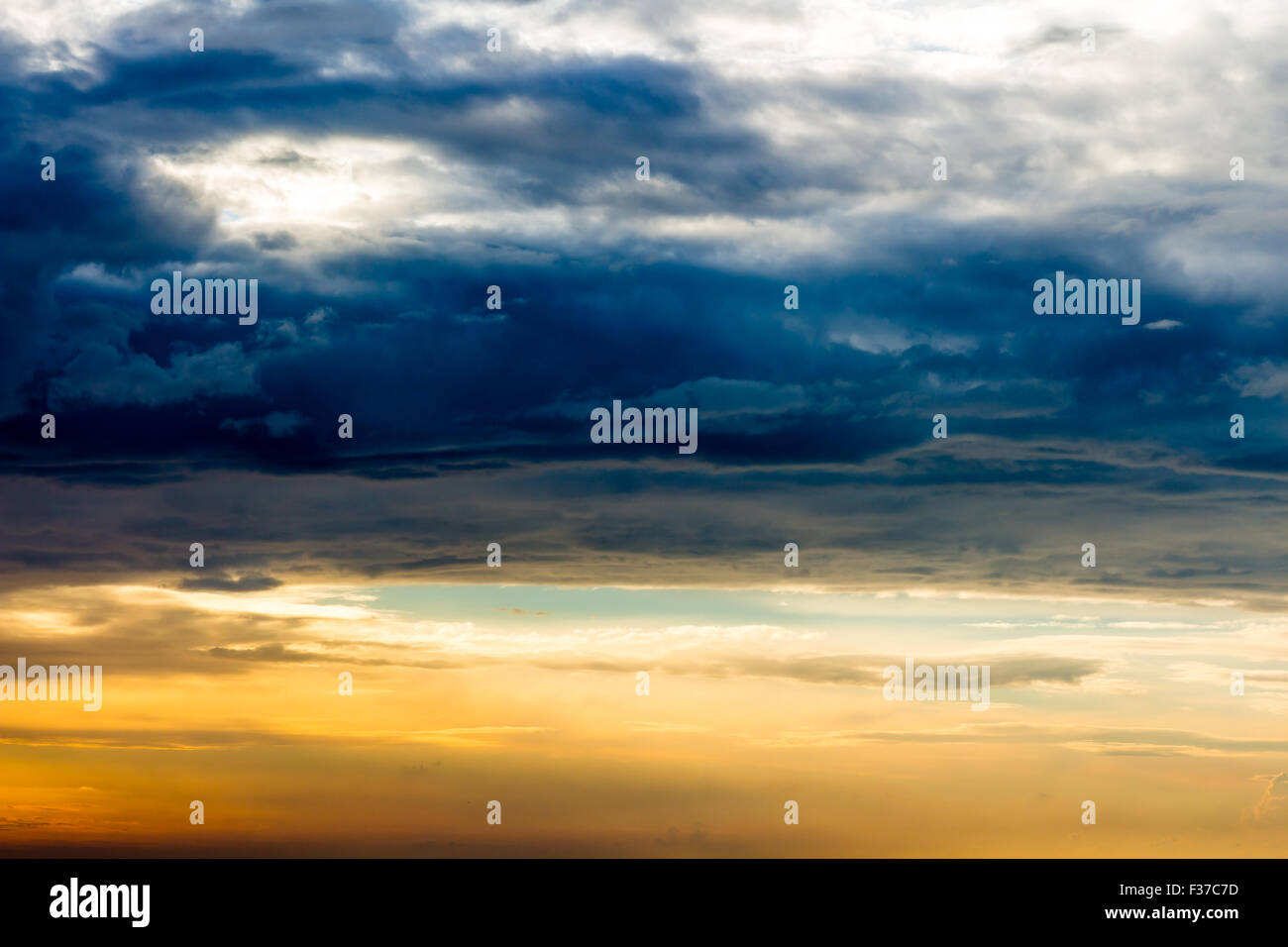 Magical sunset over the Adriatic sea Stock Photo