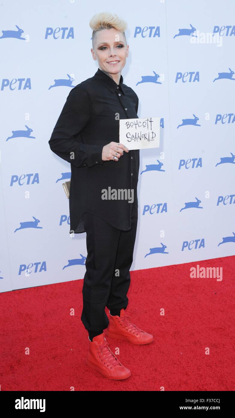 Los Angeles, CA, USA. 30th Sep, 2015. Otep Shamaya at arrivals for PETA's 35th Anniversary Gala, The Hollywood Palladium, Los Angeles, CA September 30, 2015. Credit:  Elizabeth Goodenough/Everett Collection/Alamy Live News Stock Photo
