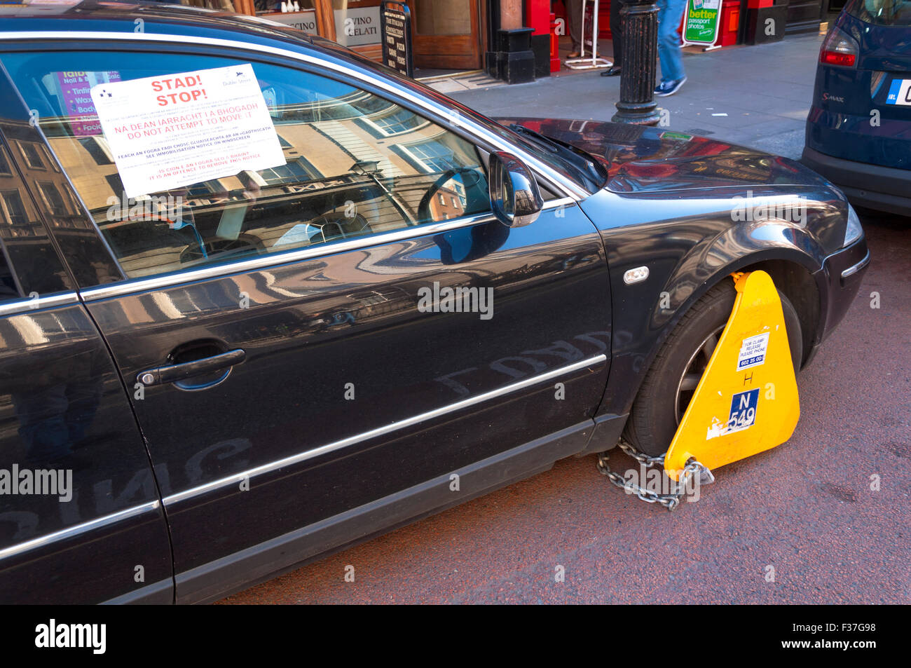 Clamped car inDublin, Ireland Stock Photo Alamy