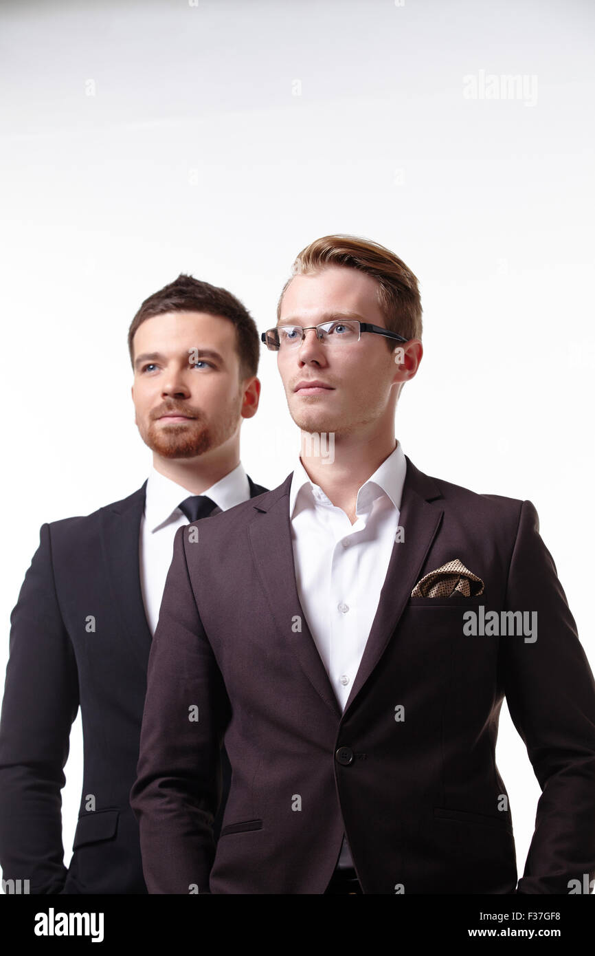 Portrait two young businessmen hi-res stock photography and images - Alamy