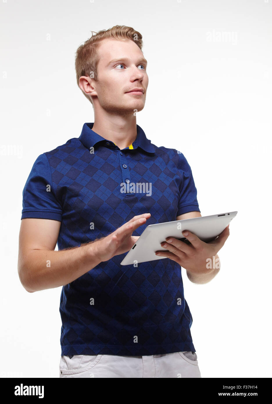 Blond man black and white hi-res stock photography and images - Alamy