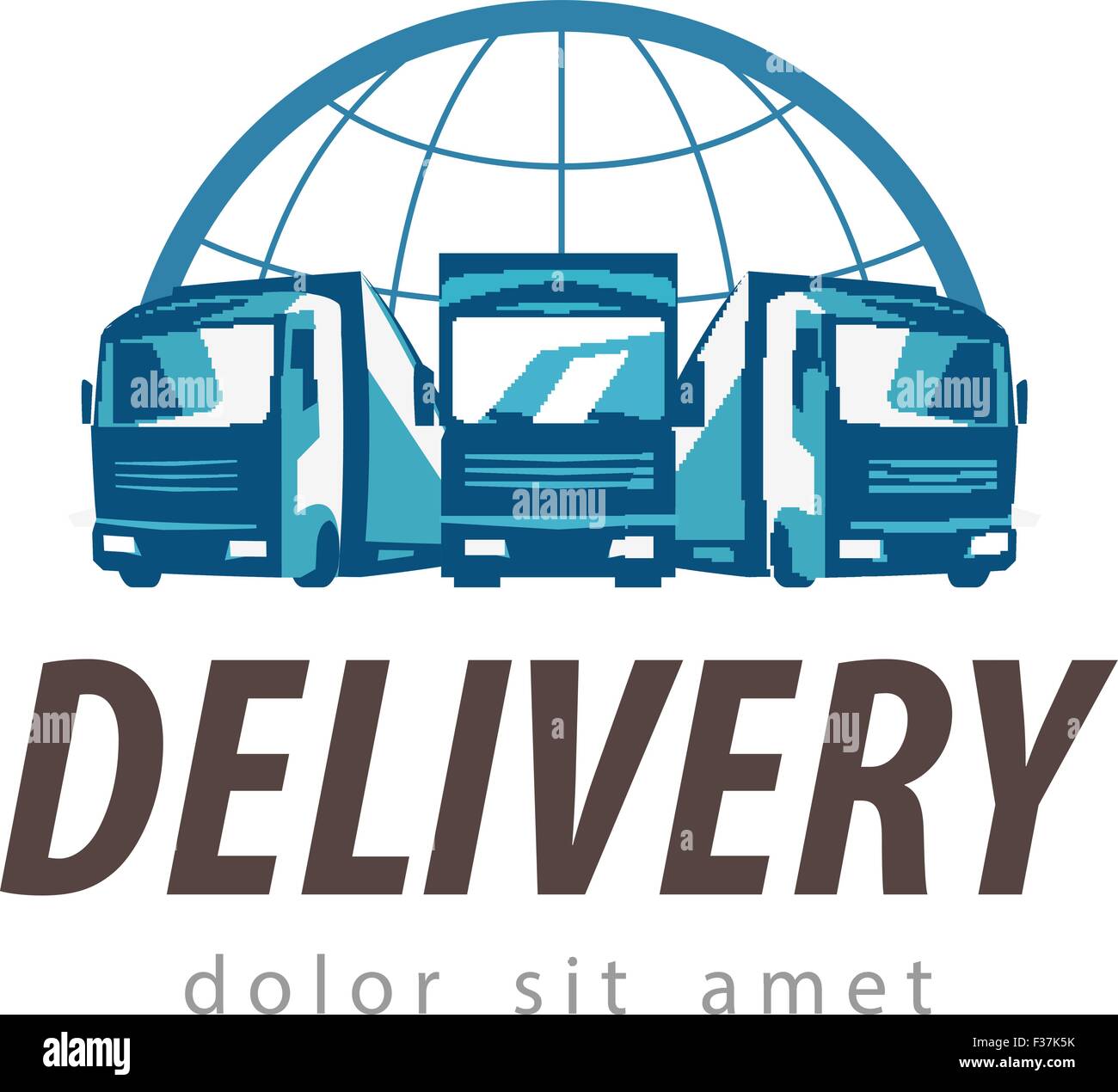 delivery vector logo design template. truck or transport icon Stock ...