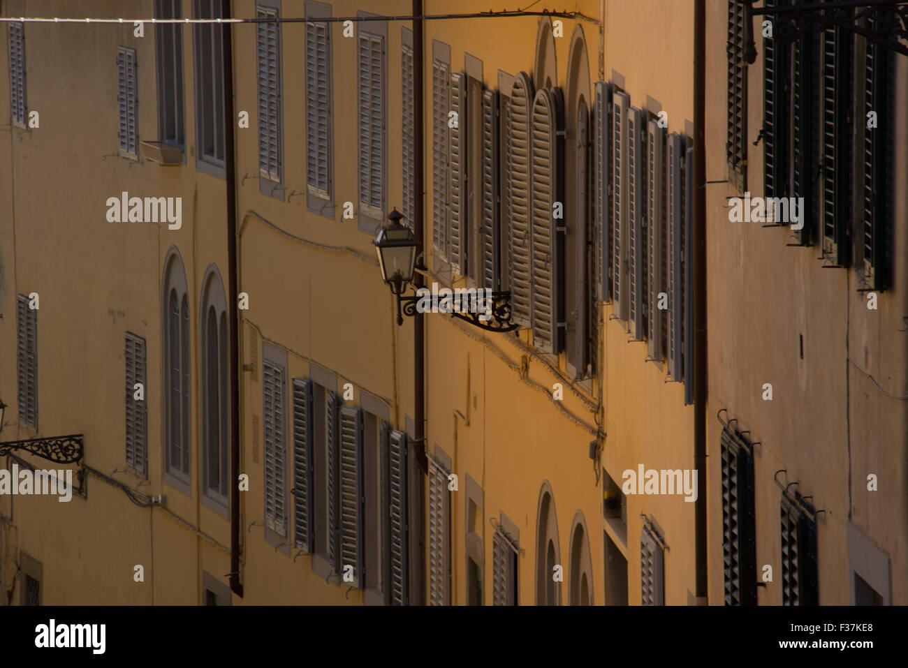 Shutters on houses,  Florence, Tuscany, Italy Stock Photo