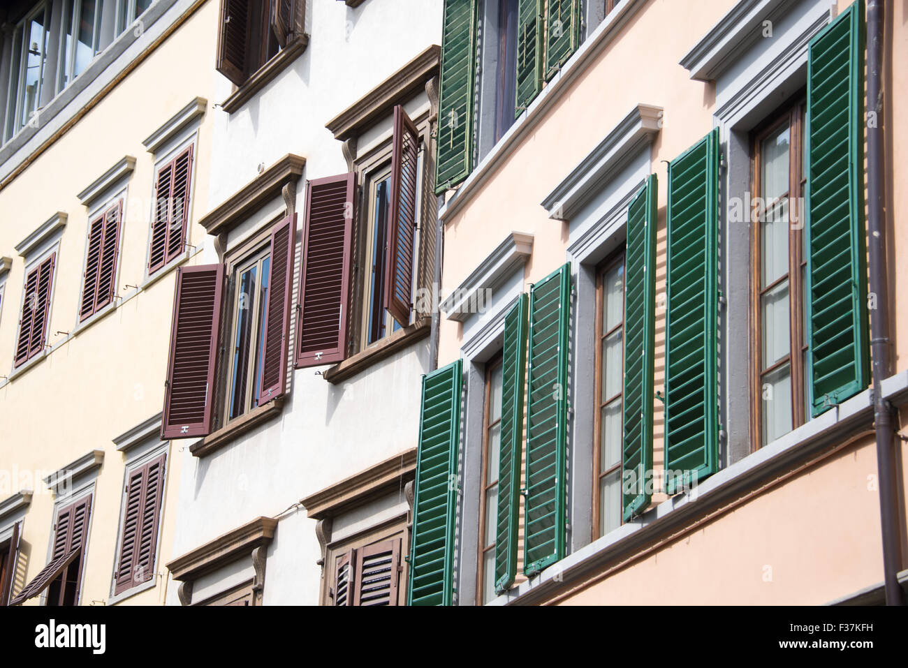 Traditional houses, Florence, Tuscany, Italy Stock Photo