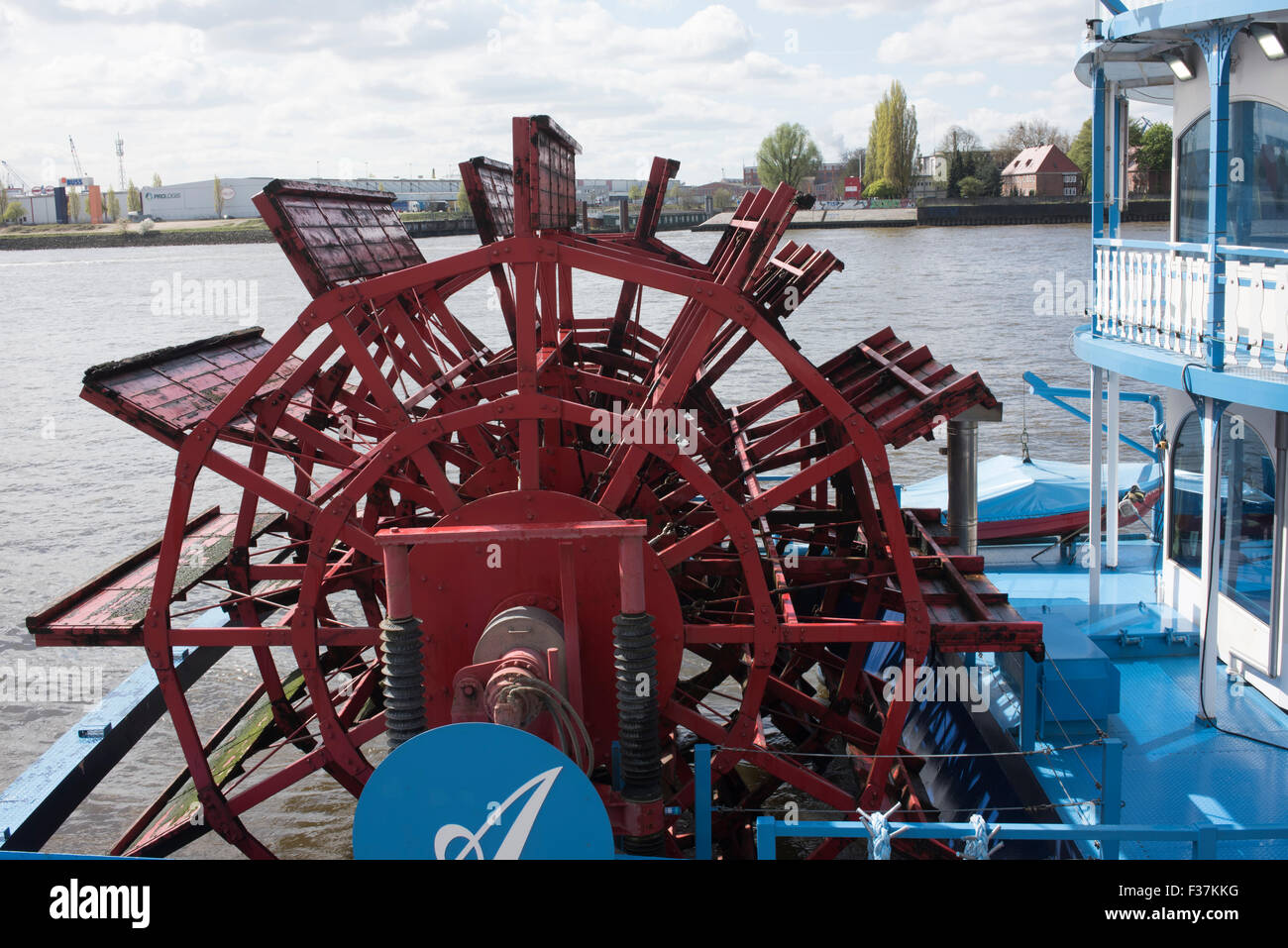 Paddle of a Paddle Steamer, Elbe, Hamburg., Germany Stock Photo Alamy