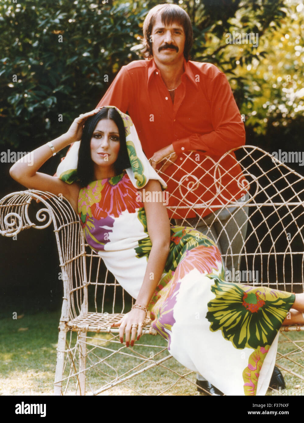 SONNY AND CHER Pomotional photo of US vocal duo about  1966 Stock Photo