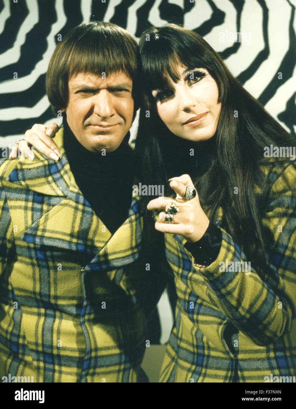 SONNY AND CHER US vocal duo on their US Comedy Hour TV show about 1972 Stock Photo