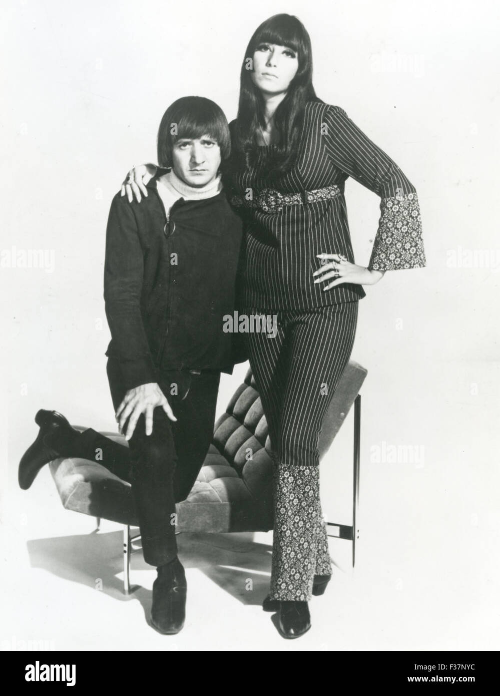 SONNY AND CHER Pomotional photo of US vocal duo about  1966 Stock Photo