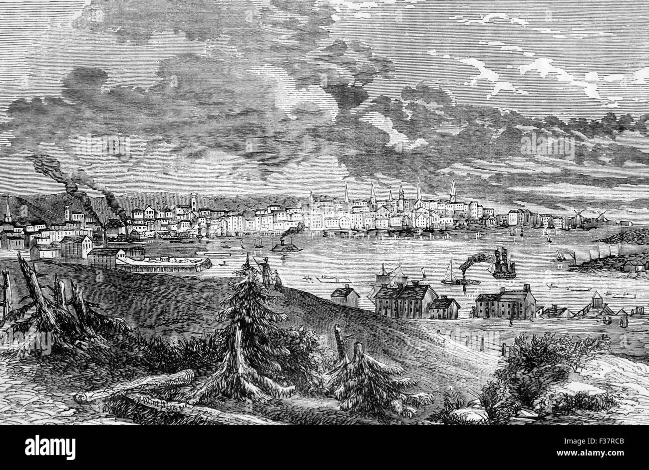 Image result for saint johns new brunswick 18th century illustration