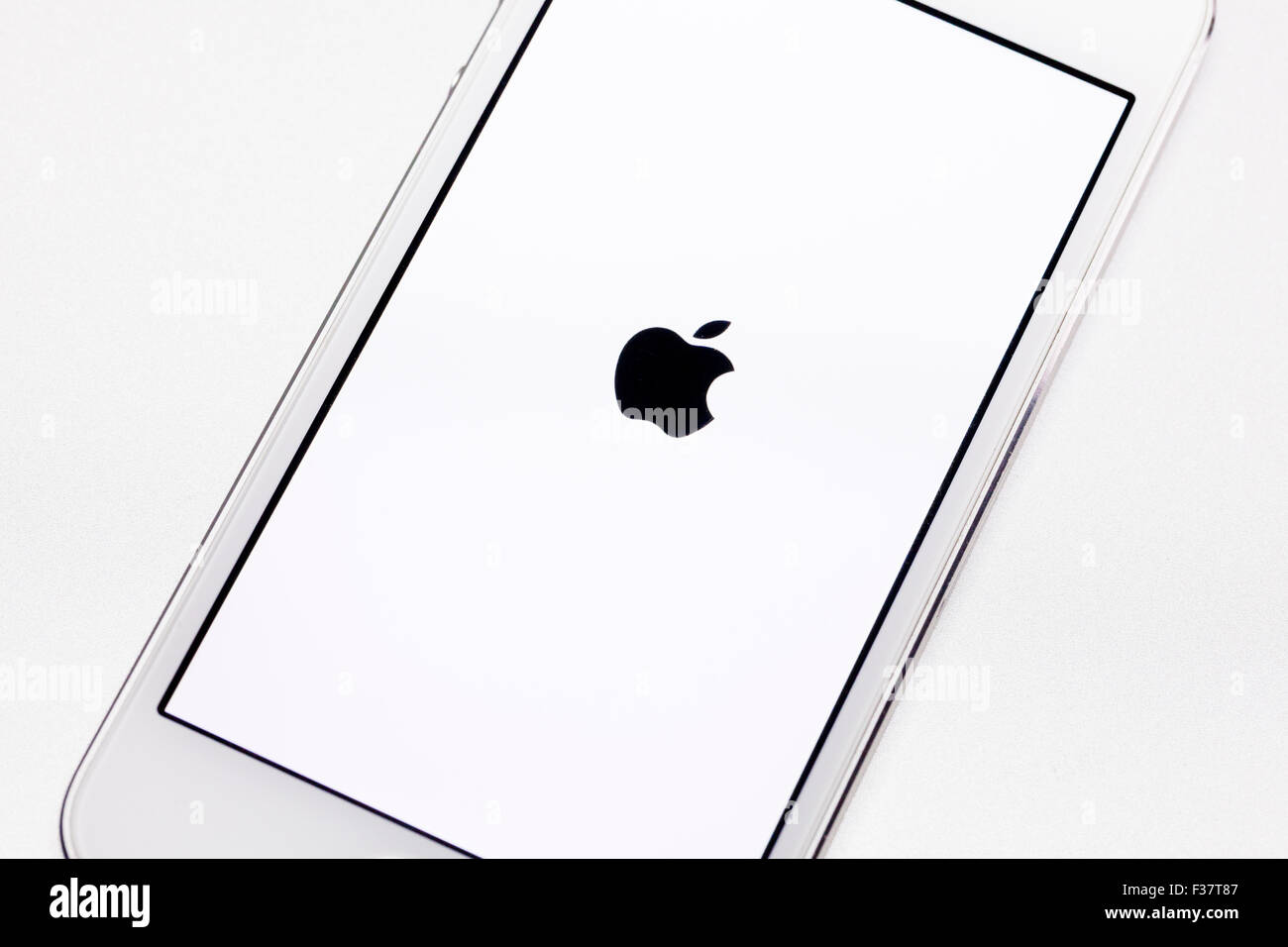 Apple iPhone startup screen - USA Stock Photo