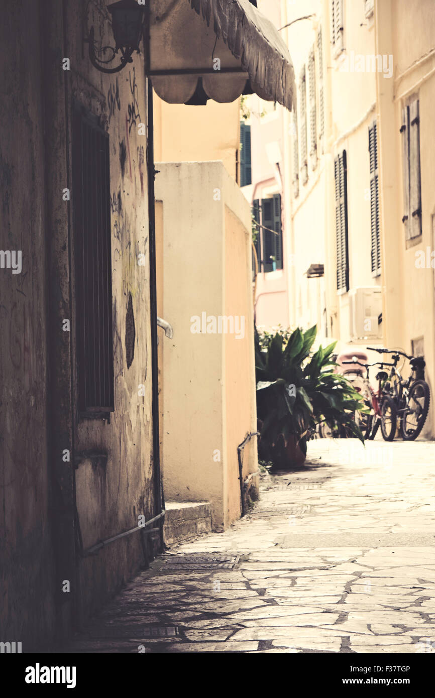 Corfu Old Town Stock Photo Alamy