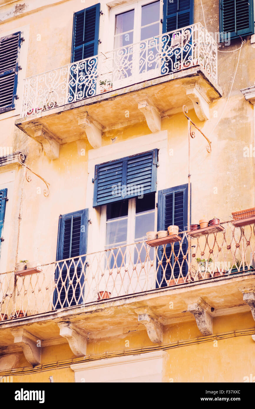 Corfu Old Town Stock Photo Alamy