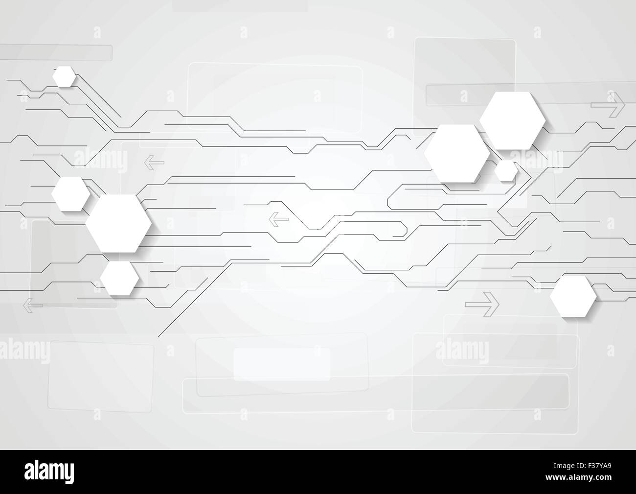 Grey light technology background. Vector design Stock Vector Image