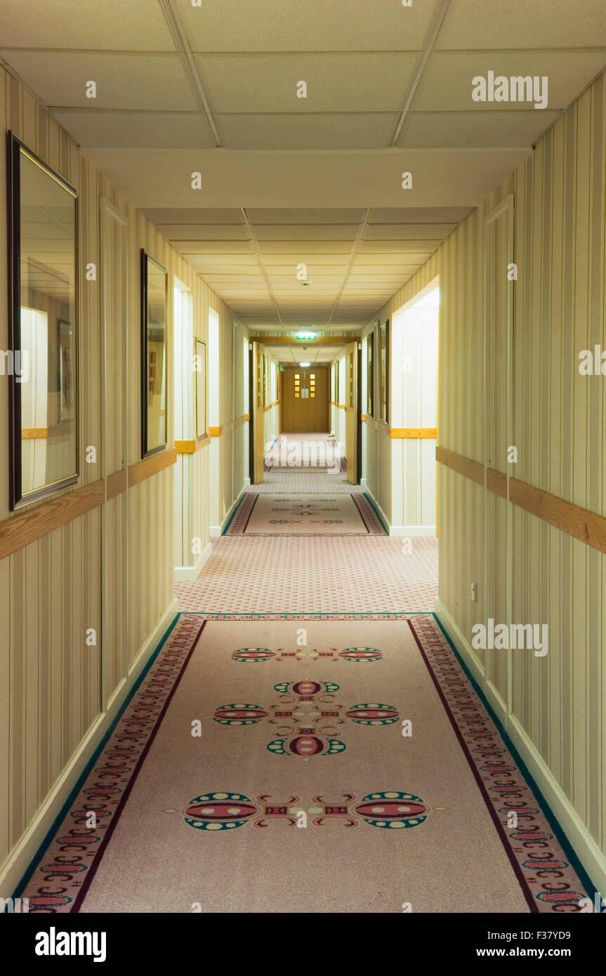 Modern hotel corridor. Stock Photo