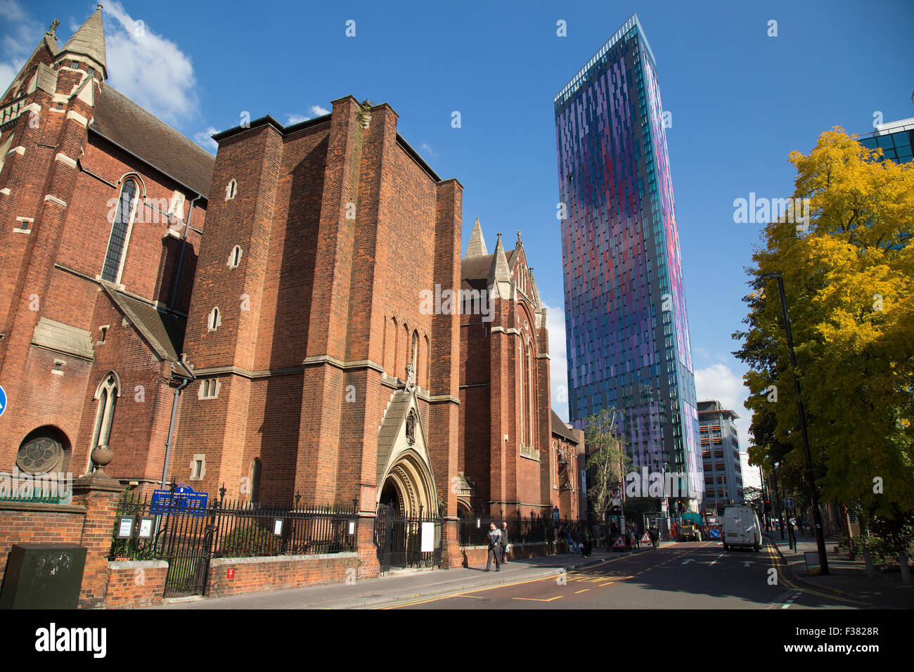 The Parish Church of Saint Michael with Saffron House in background in