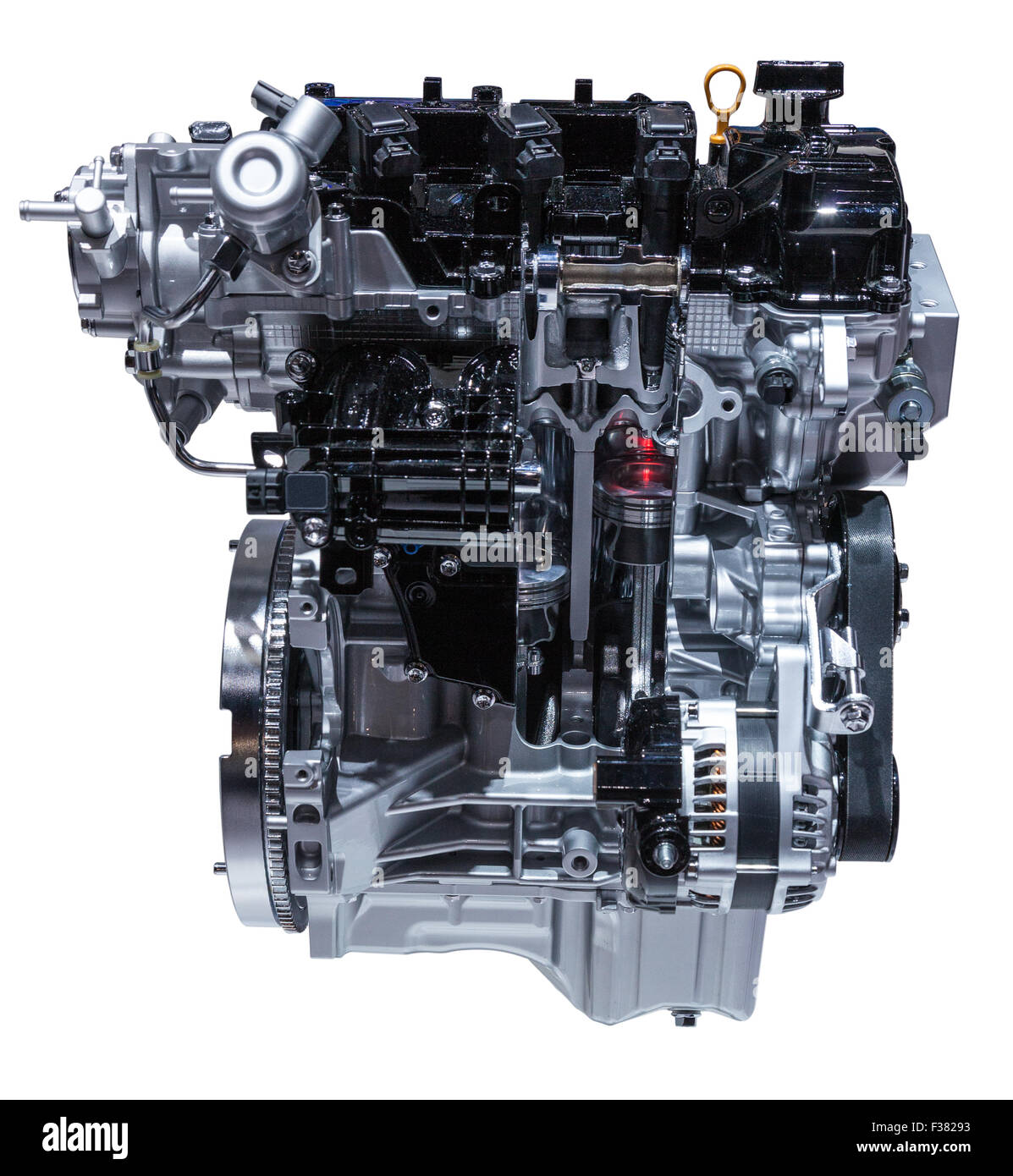 Cross section of a modern three cylinder car engine isolated on white Stock Photo Alamy Cross section of a modern three cylinder car engine isolated on white Stock Photo Alamy