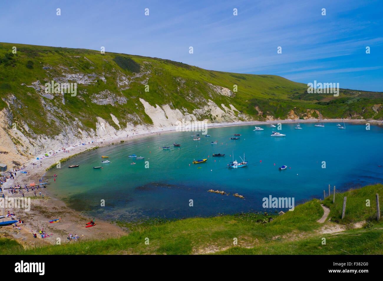 Lulworth Cove ,Dorset England Stock Photo
