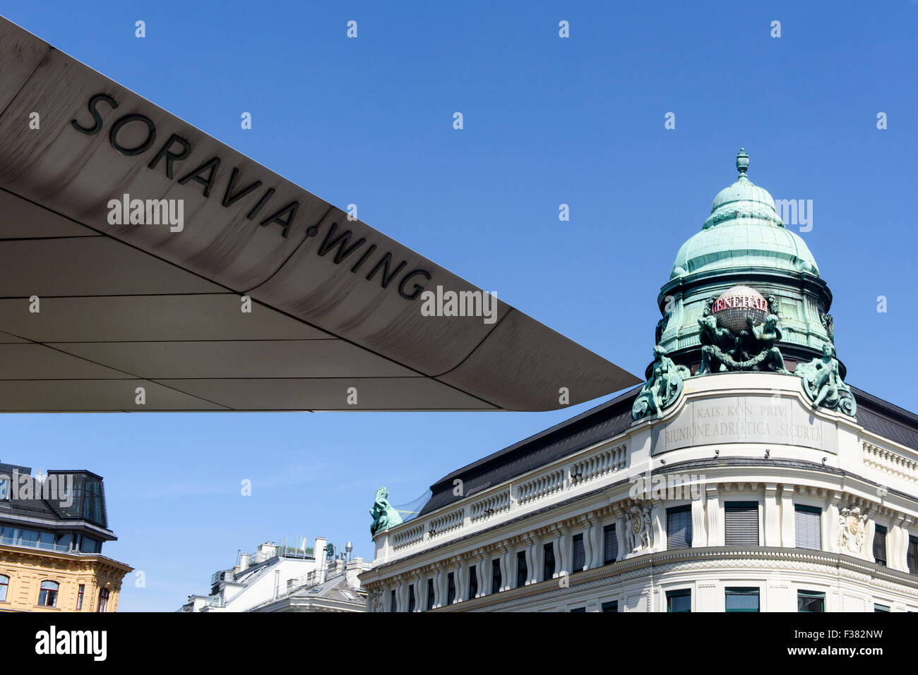 Roof of Albertina and Generalibuilding, Vienna, Austria, world heritage Stock Photo