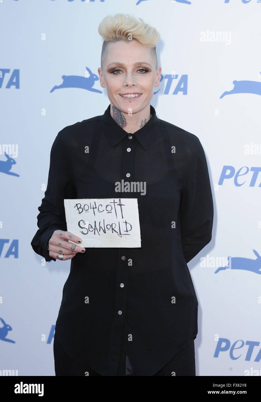 Los Angeles, CA, USA. 30th Sep, 2015. Otep Shamaya at arrivals for PETA's 35th Anniversary Gala, The Hollywood Palladium, Los Angeles, CA September 30, 2015. Credit:  Dee Cercone/Everett Collection/Alamy Live News Stock Photo