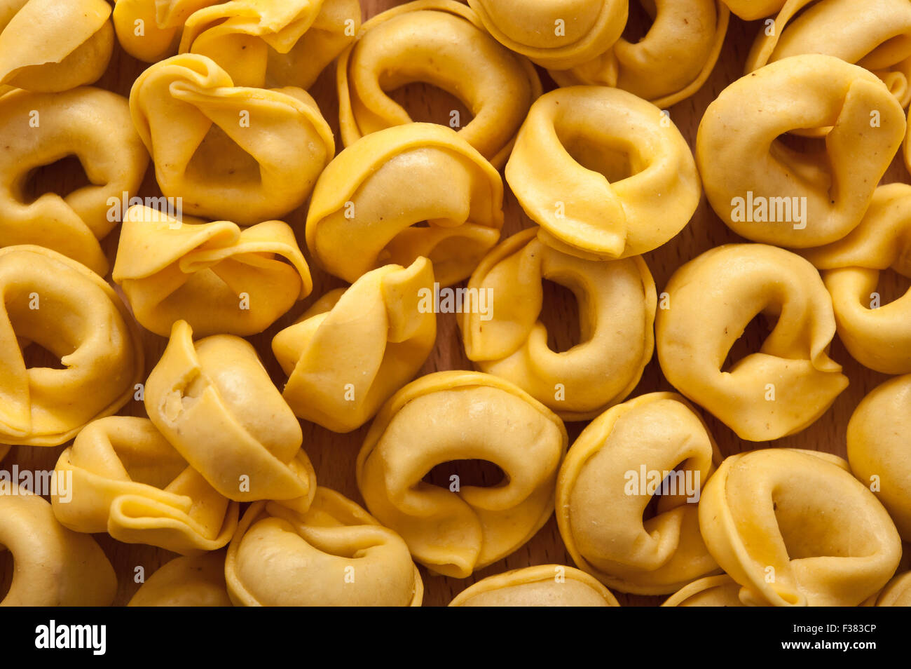 tortellini Italian pasta background Stock Photo