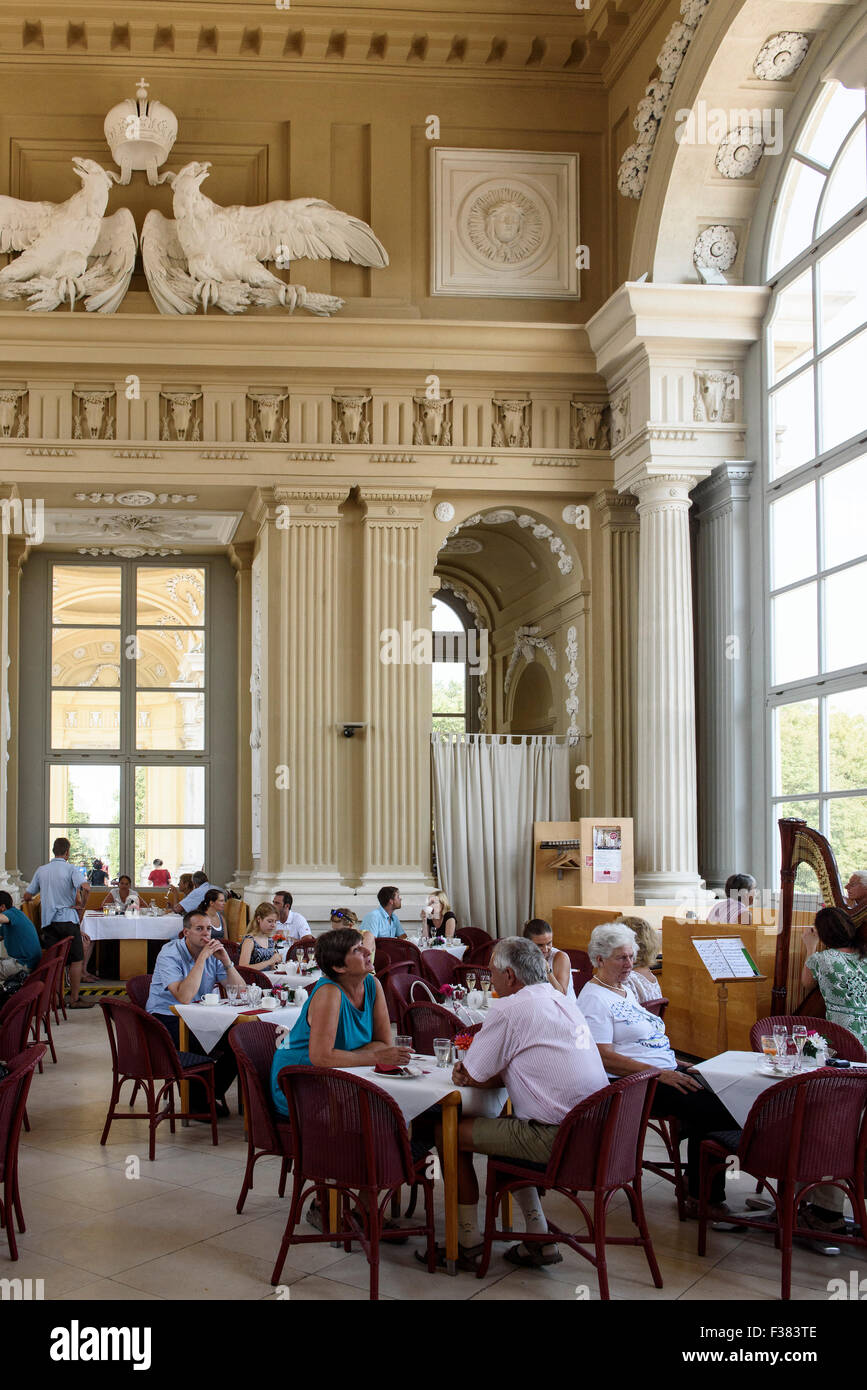 Café in Gloriette,  late Baroque summerresidence Schloss Schönbrunn, Vienna, Austria, world heritage Stock Photo