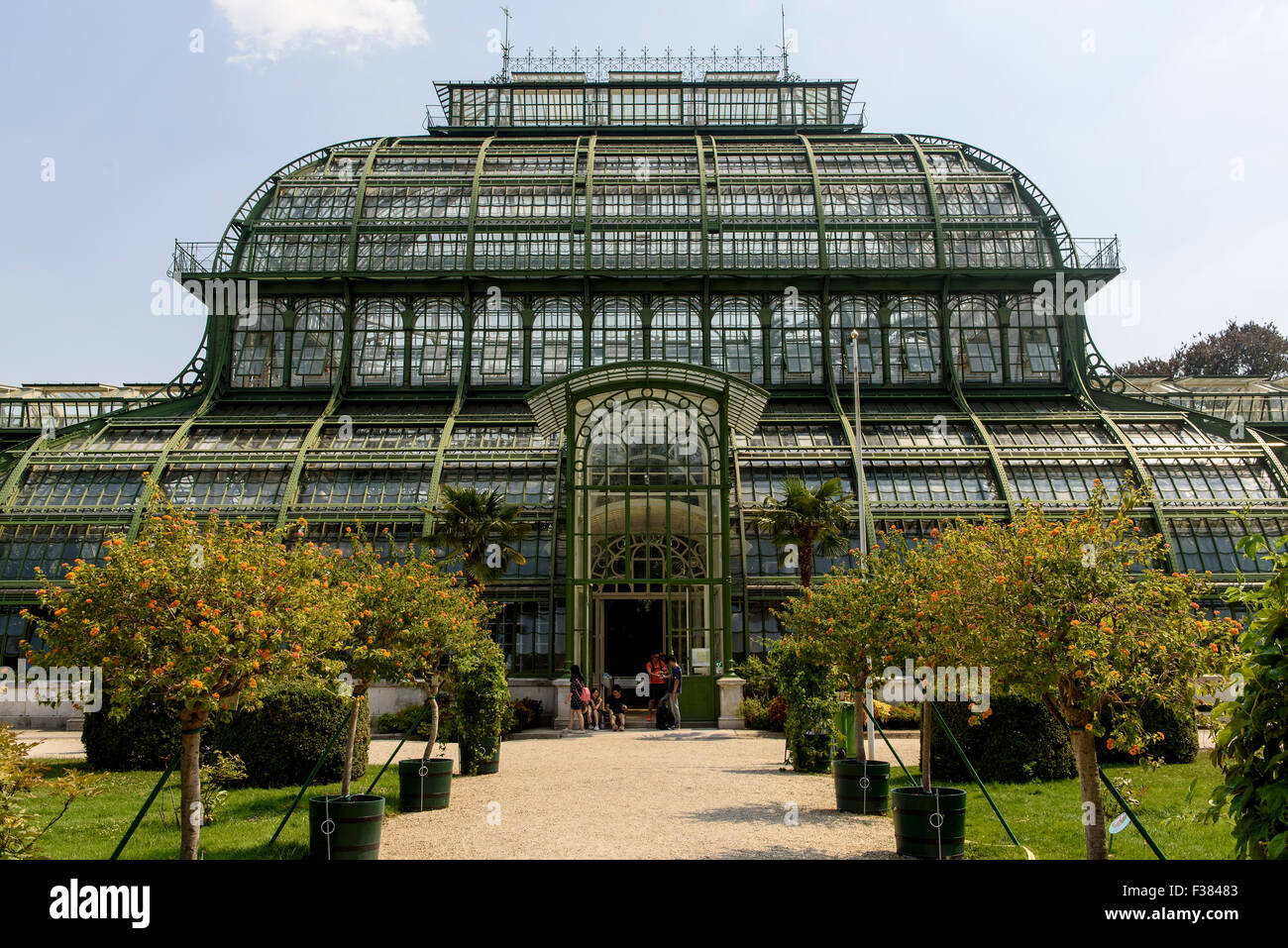 palm house in summerresidence Schloss Schönbrunn, Vienna, Austria, world heritage Stock Photo