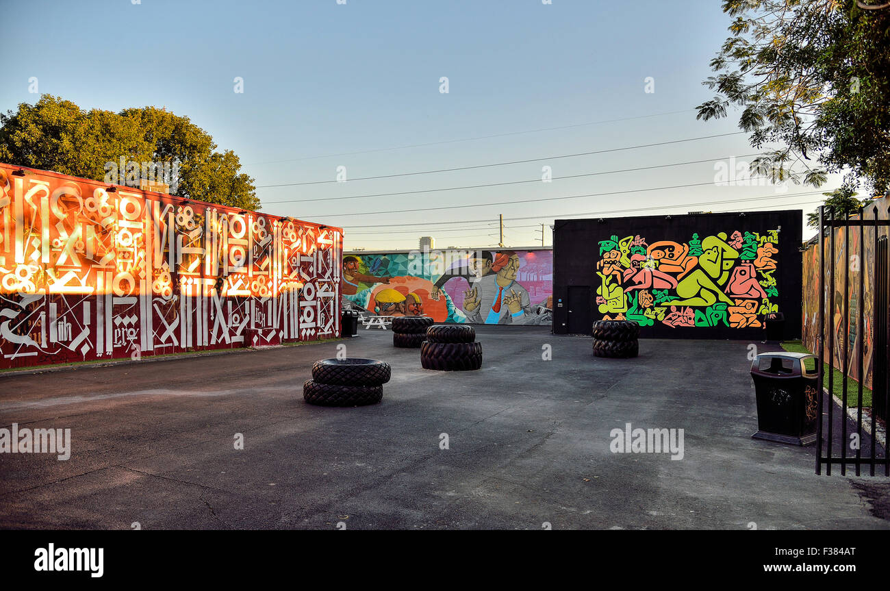 Miami Wynwood, wall painting Stock Photo Alamy