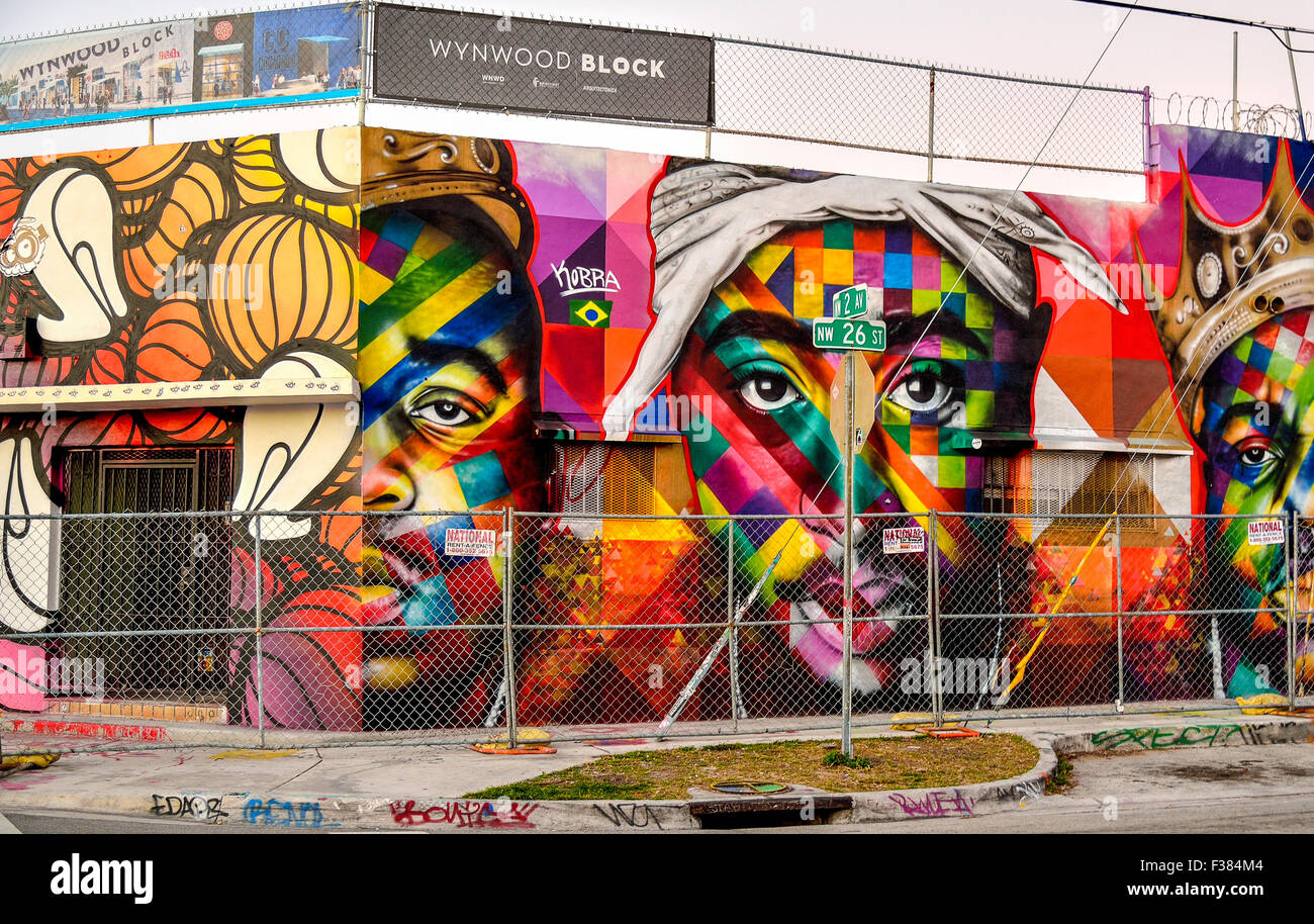 Miami Wynwood, wall painting Stock Photo Alamy