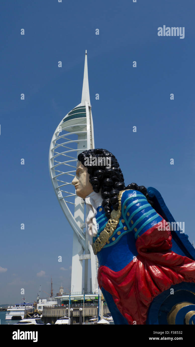 The Spinnaker Tower. Portsmouth Harbour Stock Photo