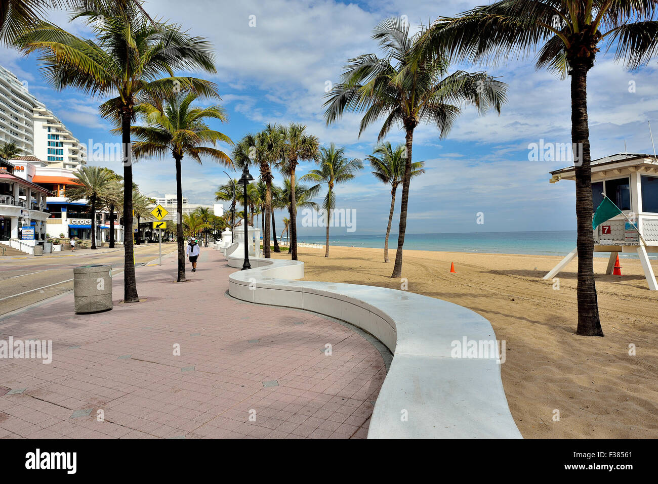 Florida Miami Fort Lauderdale Seafront promenade Stock Photo Alamy