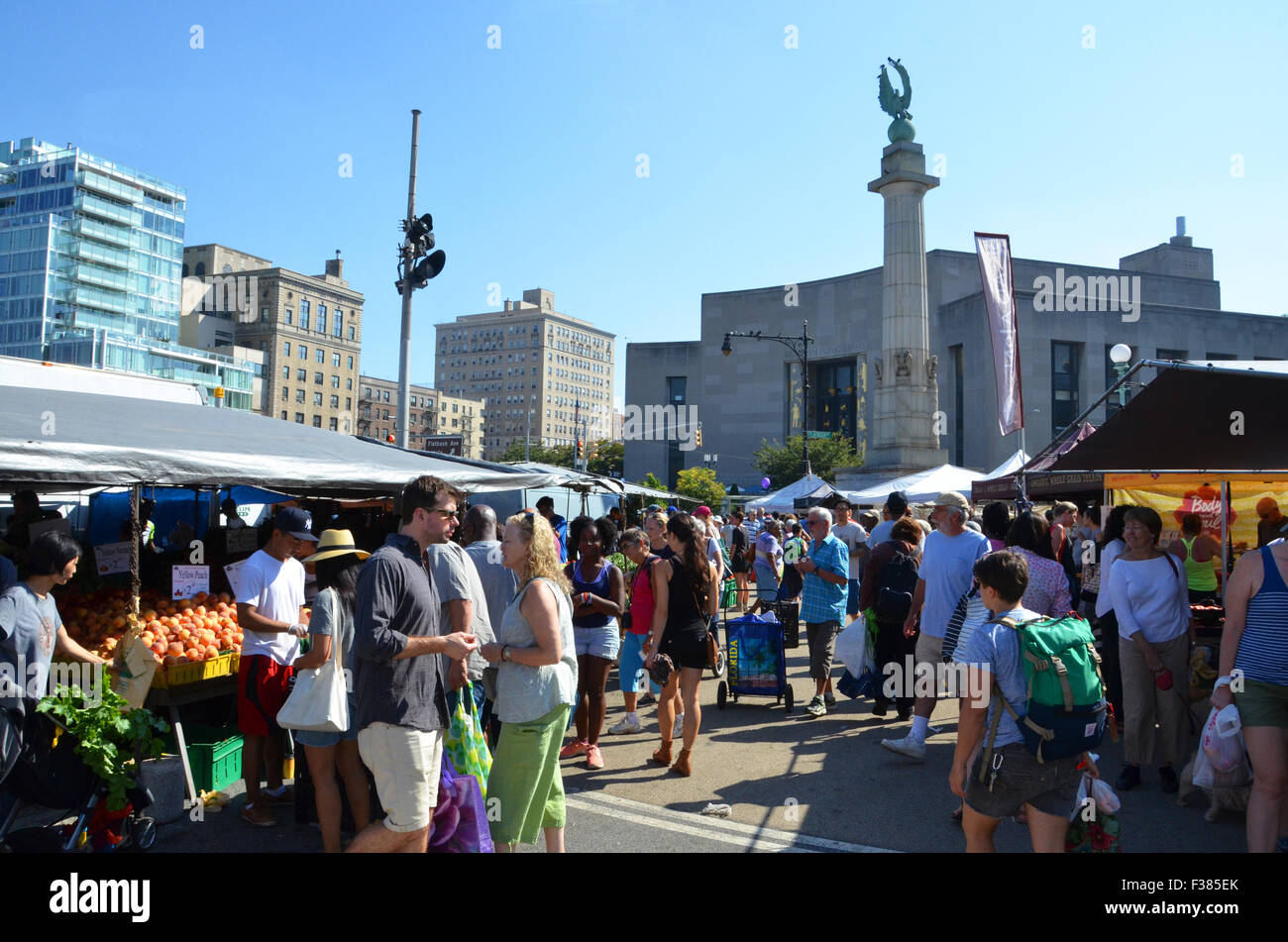 brooklyn farmers market prospect park Stock Photo Alamy