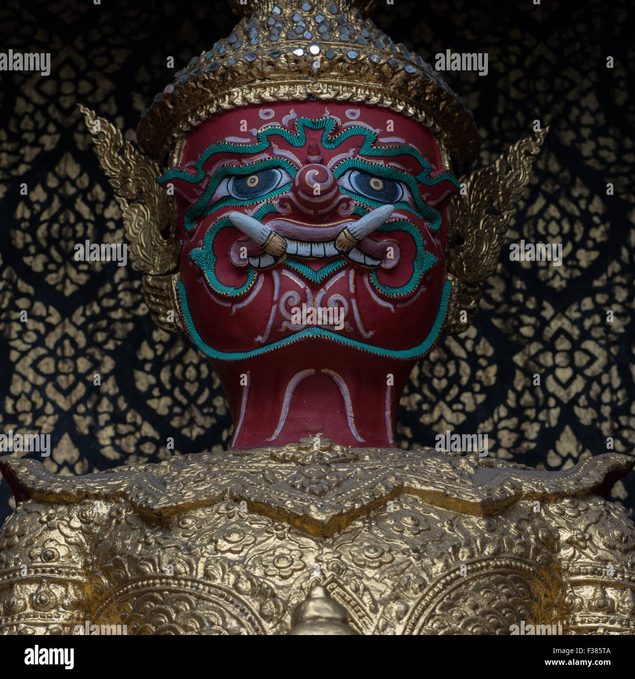 Demon at Wat Po Temple, Bangkok, Thailand Stock Photo