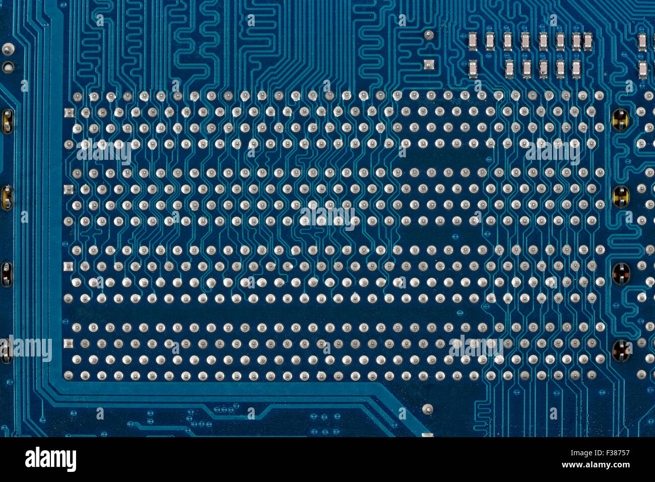 Blue circuit board, a background or texture Stock Photo