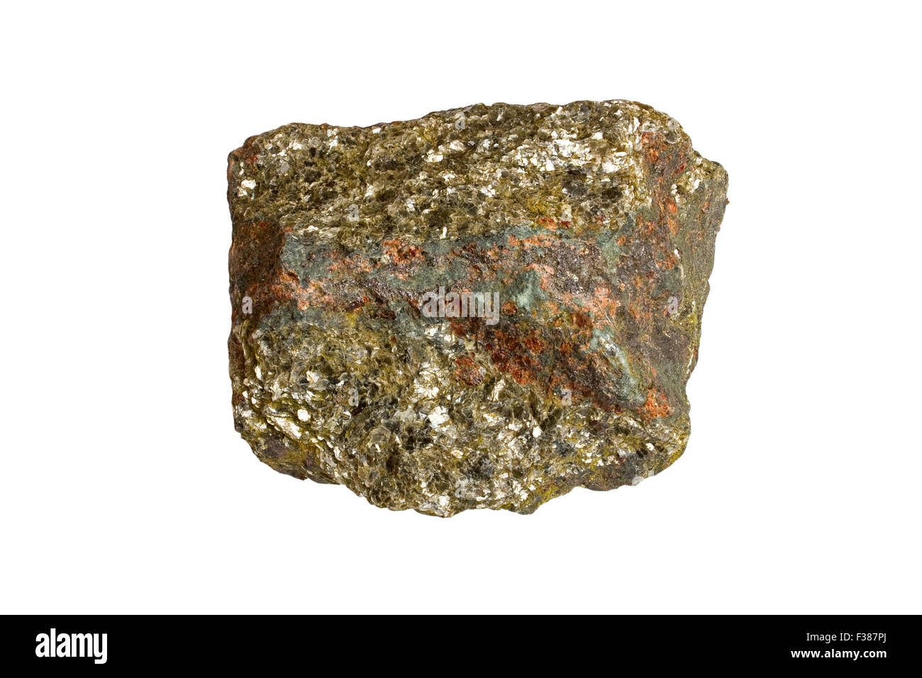 Retrograded eclogite with mica Stock Photo