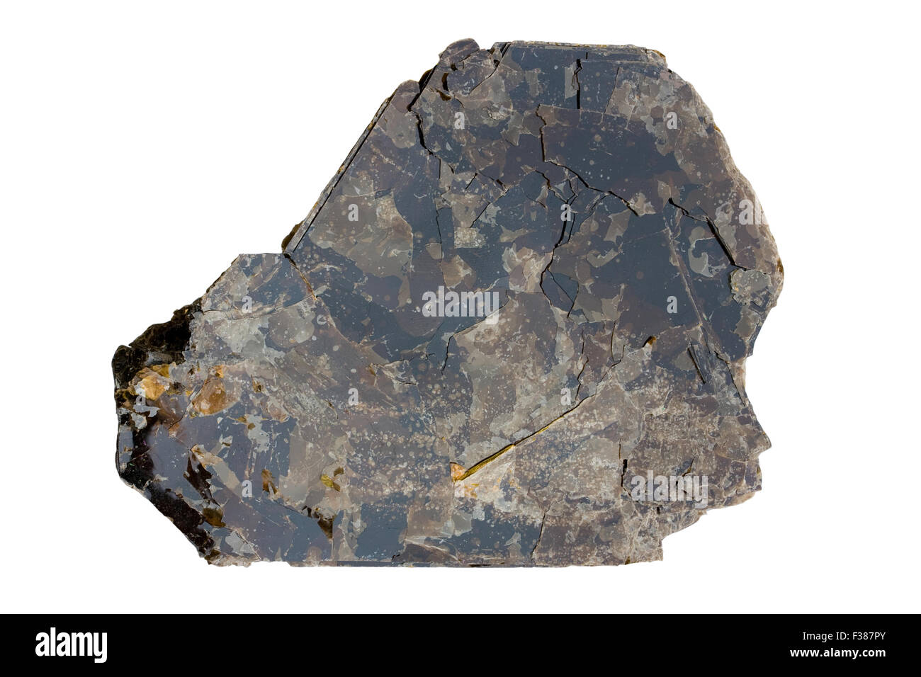 Biotite (dark iron-rich mica) Stock Photo