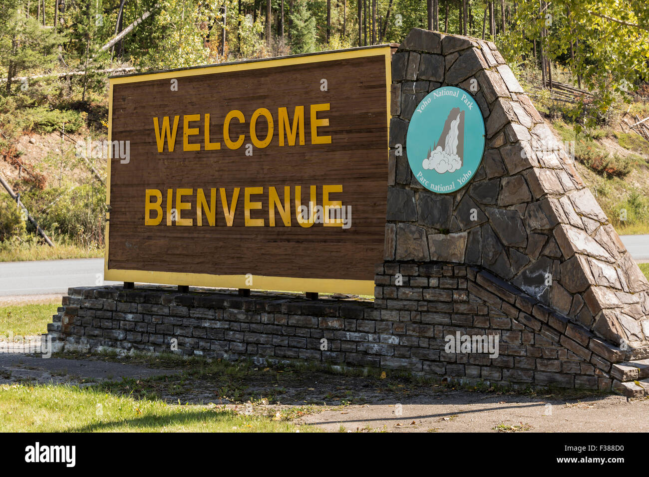 Entrance to Yoho National Park, situated in the Canadian Rocky