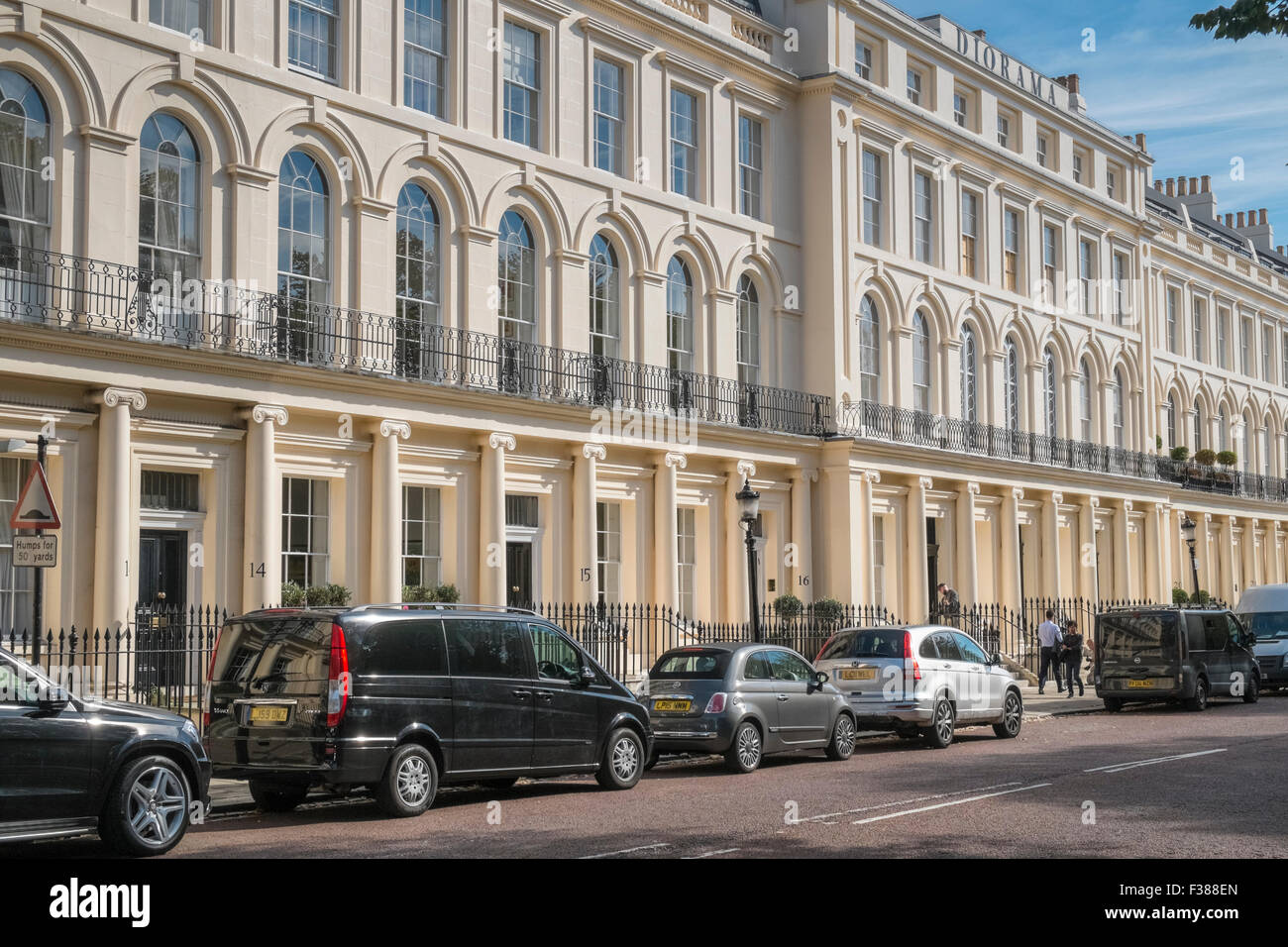 Row of elegant terraced properties, designed by John Nash