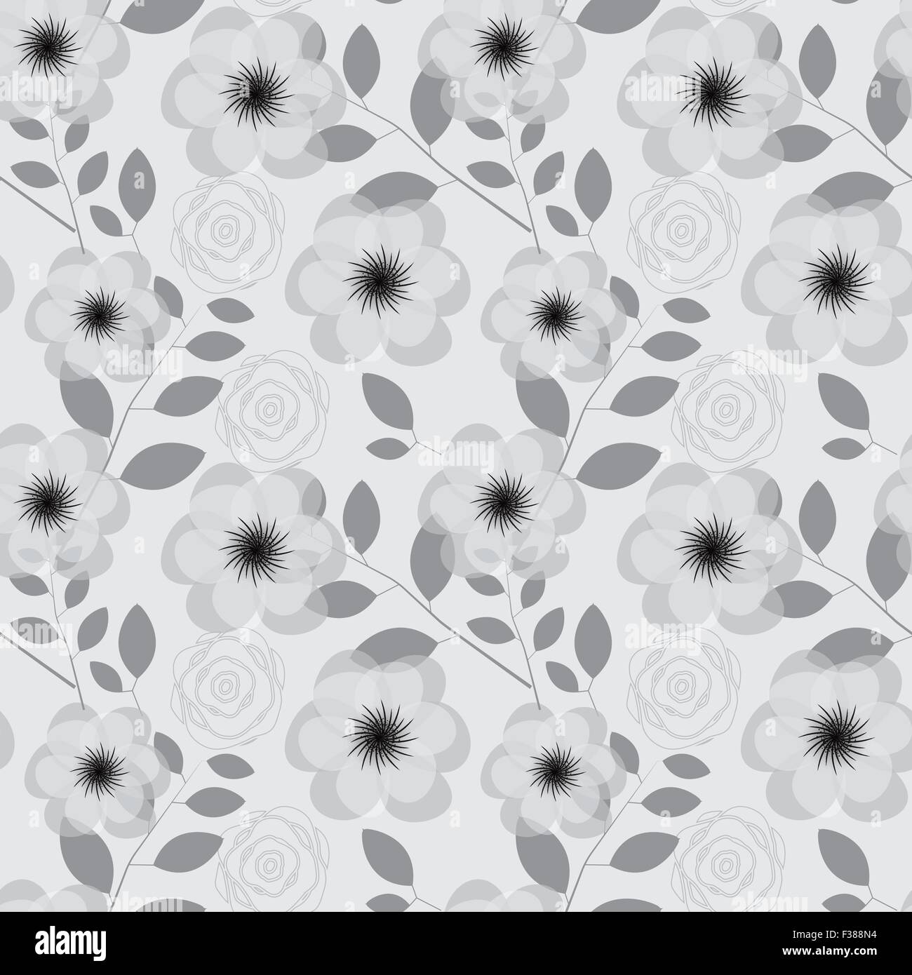 Floral Seamless Pattern Background Vector Illustration Stock Vector ...