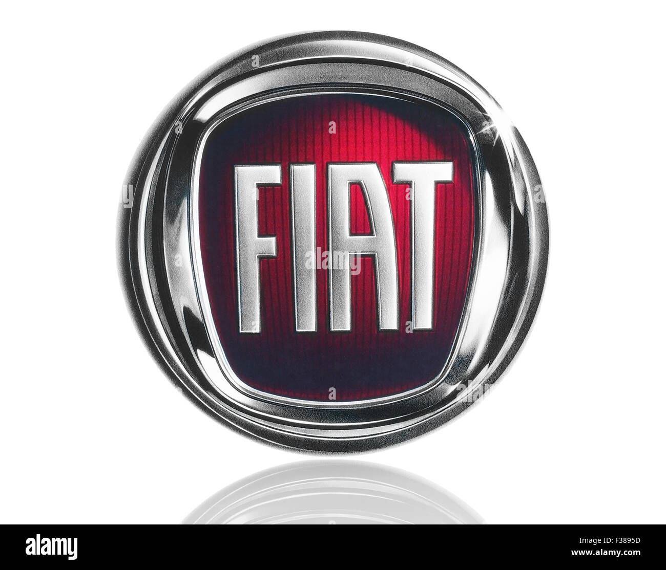 KIEV, UKRAINE - MARCH 21, 2015: Fiat logo printed on paper and placed on white background. Stock Photo